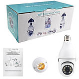 Камера відеоспостереження лампочка CAM L1 E27 WIFI IP 360/90 поворотна, фото 5