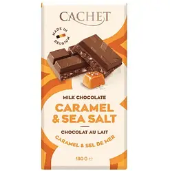 Cachet Milk Chocolate Caramel & Sea Salt 180 г Бельгійський молочний шоколад з карамеллю та сіллю