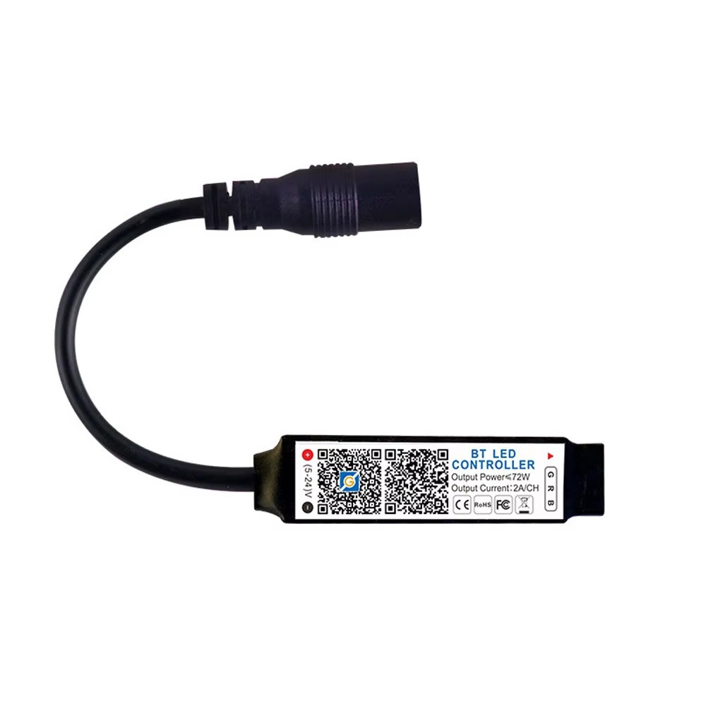 Міні Bluetooth RGB контролер DC 5-24V з таймером і кольоромузичним режимом
