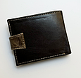 Портмоне універсальне "Біткоїн" з тисненням та відділенням для монет з натуральної шкіри ручна робота, фото 4