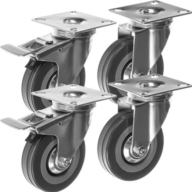 Комплект поворотных колес с тормозами Malatec 22537 Польша
