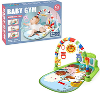 Килимок розвивальний для немовляти зелений 226-5  мелодії, підсвічування, брязкальця, у коробці
