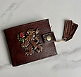 Портмоне "Геральдичний лев" з 3D-тисненням відділенням для монет з натуральної шкіри ручна робота, фото 3