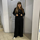 Жіночі чорні штани палаццо широкі розріз Україна, фото 6