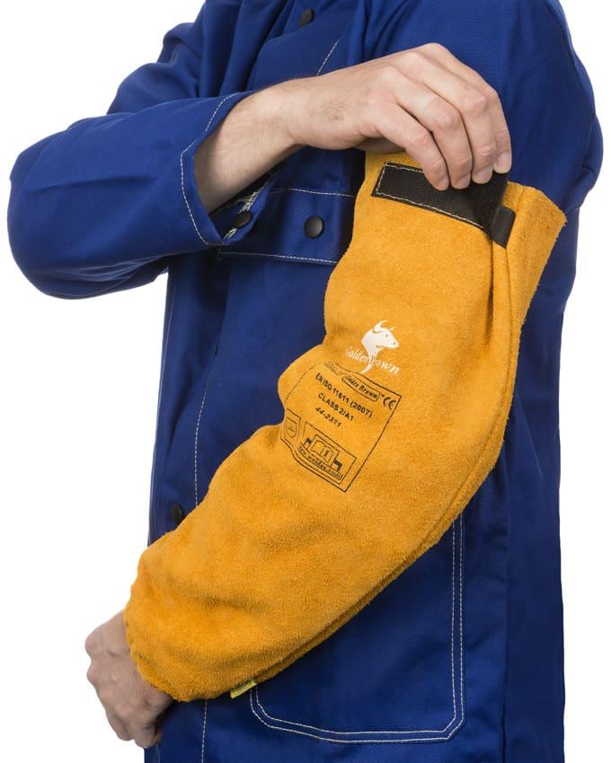 Зварювальні рукави Weldas Golden Brown з термостійкої шкіри XL Коричневий