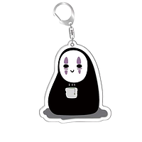 Брелок акриловий Безликий Каонасі Віднесені привидами Spirited Away Kaonashi 5 см