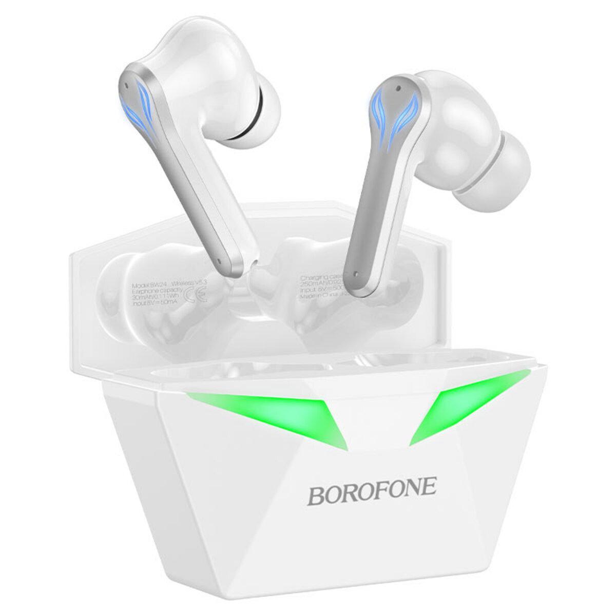 Навушники BOROFONE BW24 Magic Waves True Wireless BT Gaming Headset White, фото 1