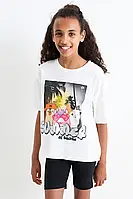 Футболка для дівчинки білого кольору з принтом Squishmallows