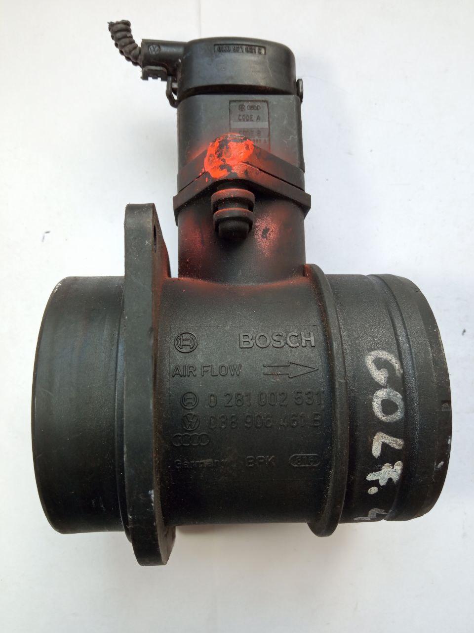 Витрата повітря Volkswagen Golf 4 / Audi Bosch 0 281 002 531 / 0281002531 / 03B 906 461 B / 03B906461B, фото 1