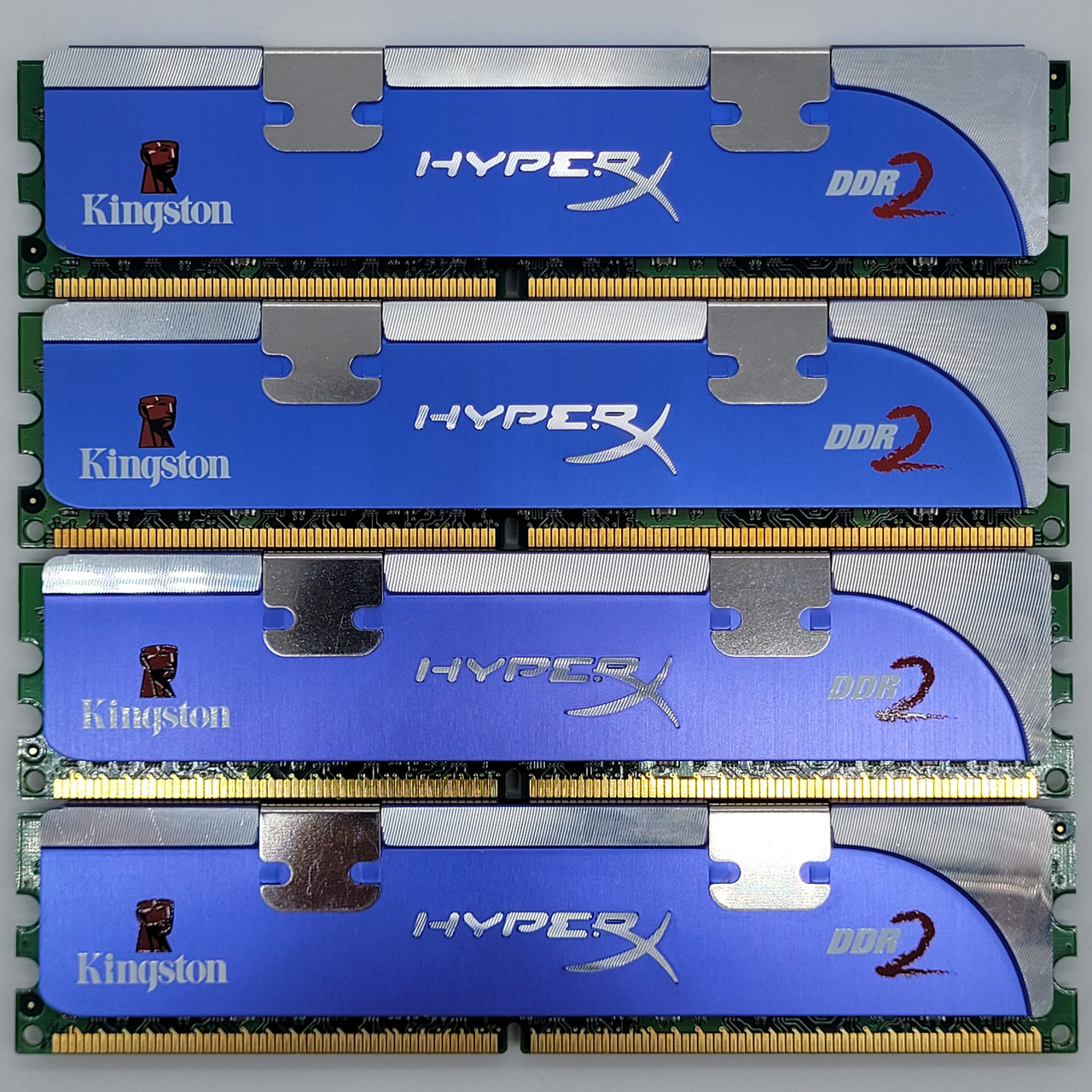 Комплект оперативної пам'яті Kingston HyperX DDR2 8Gb (4x2Gb) 800MHz PC2-6400U 2R8 CL5 (KHX6400D2K2/4G) Б/В