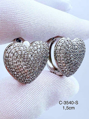 Сережки Xuping родій, фото 1