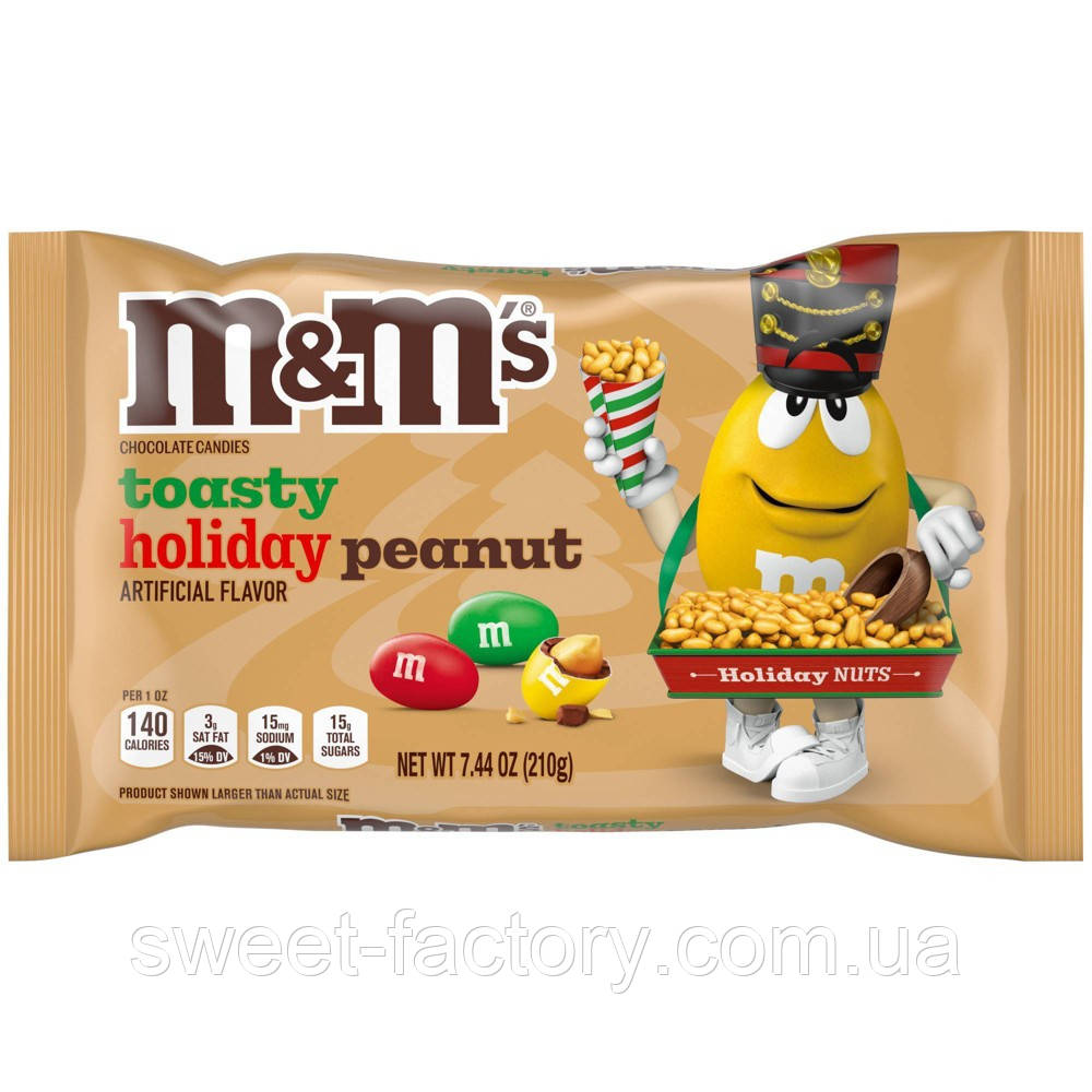 Драже M&M's Toasty Holiday Peanut 210g