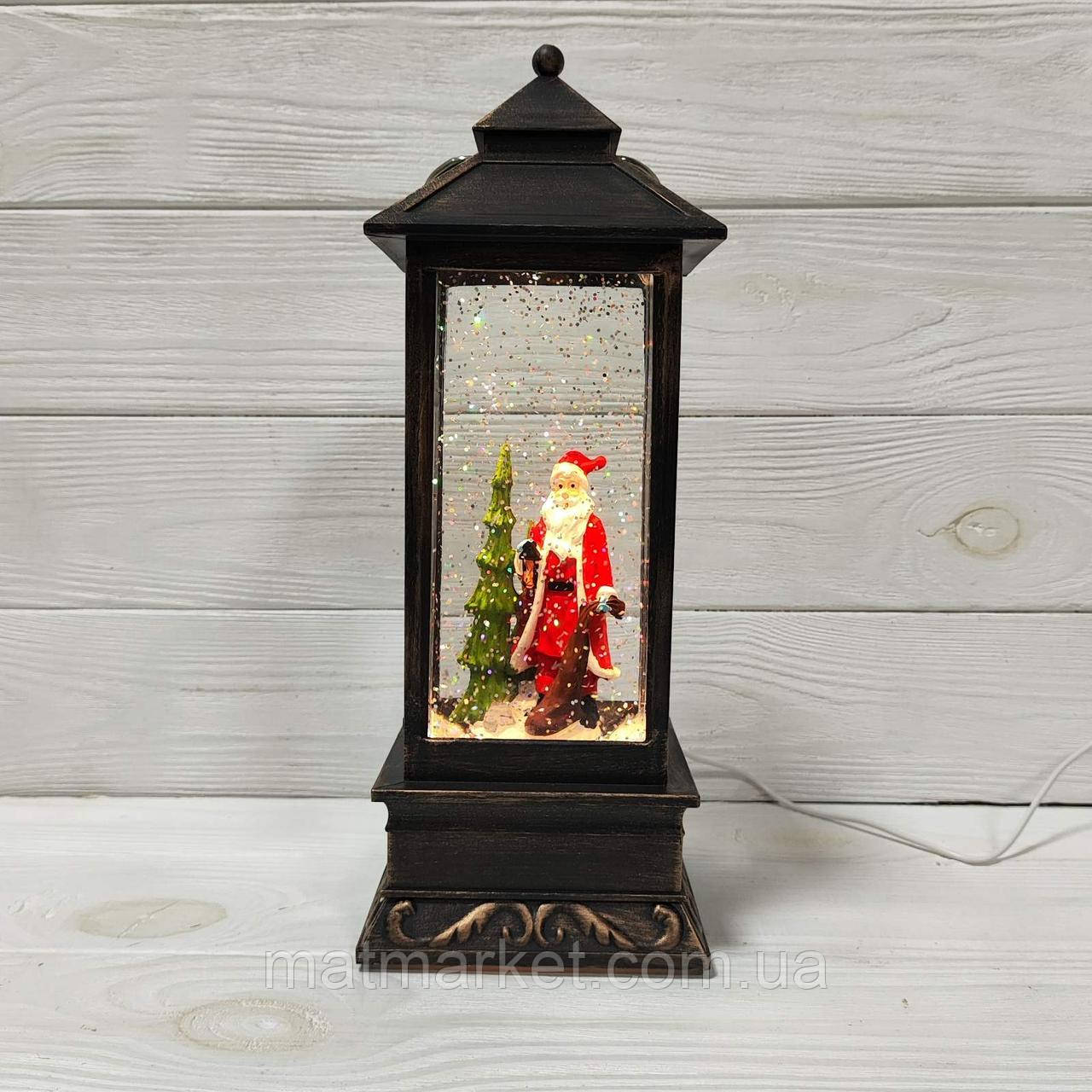 Новорічний музичний ліхтар світильник 28 см 0090A, фото 1