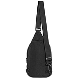 Сумка тактична однолямка через плече Mil-Tec Crossbody Bag - Black, фото 2
