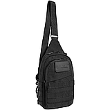 Сумка тактична однолямка через плече Mil-Tec Crossbody Bag - Black, фото 3