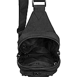 Сумка тактична однолямка через плече Mil-Tec Crossbody Bag - Black, фото 5