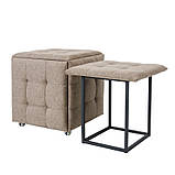 Шестигранник стіл із пуфами 5 шт. комплект парояжева група 6, рекомендовано 8-11 клас ST-250, фото 4