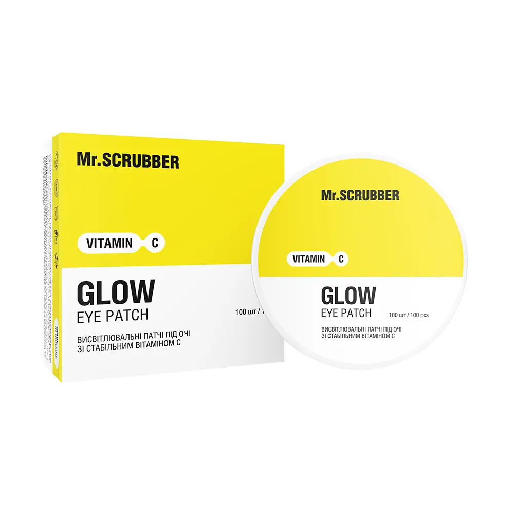 Висвітлювальні патчі під очі Glow Vitamin C зі стабільним вітаміном С Mr.SCRUBBER 100 шт, фото 1
