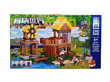 Детский конструктор Minecraft Zhe Gao QL-2513 "Ферма с Мельницей" 621 деталь, фото 3