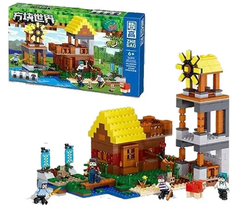 Детский конструктор Minecraft Zhe Gao QL-2513 "Ферма с Мельницей" 621 деталь