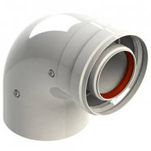 Коліно коаксіальне для димоходу Gropalli Ø 60/100x90° для газових котлів (Fondital/Nova Florida) A31699