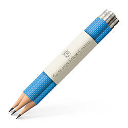 Олівці змінні чорнографітні Graf von Faber-Castell 3 pocket pencils Guilloche Gulf Blue, 3 штуки, 118668