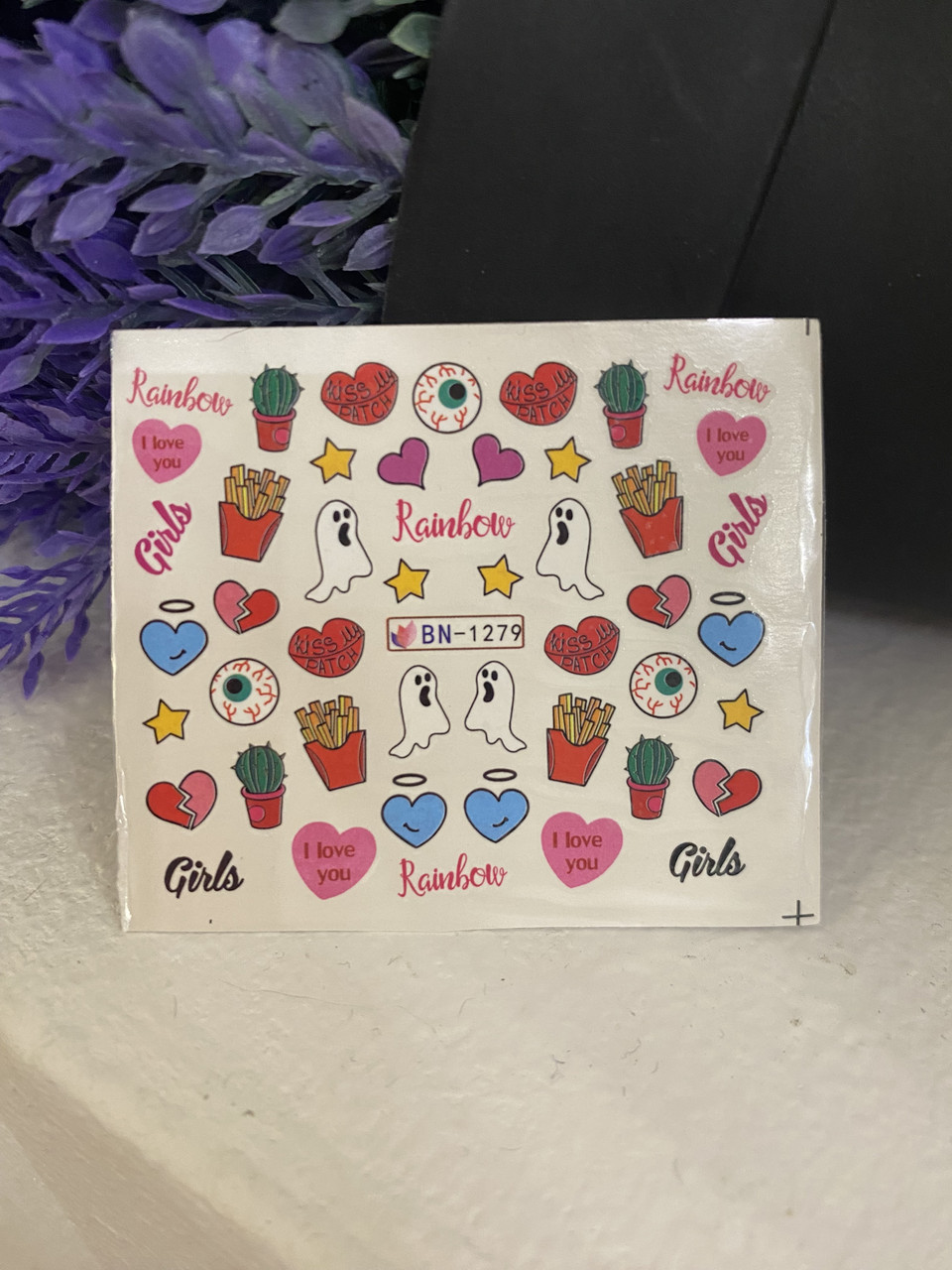 Слайдер-дизайн для нігтів (водні наклейки на нігті) BN-1279, фото 1