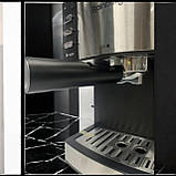 Потужна кавомашина Rainberg з капучинатором Кавоварка 2200Вт Ріжкова кавоварка, фото 2