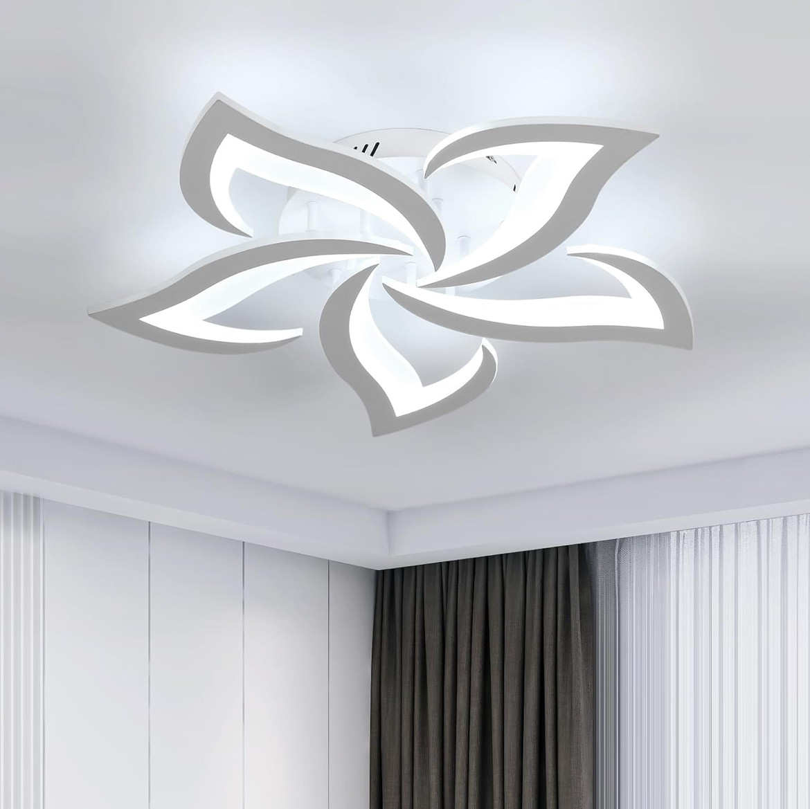 Стельова Led люстра Лотос до 18 м² з керуванням пультом ELLA 70W