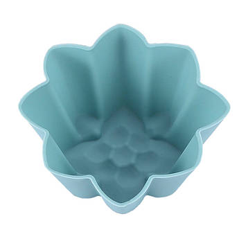 Силіконові форми для випічки мафінів та кексів, набір 10 шт, різні фігури, бірюзові – термостійкі, не прилипає, для духовки, мікро Бірюзовий, Лілію
