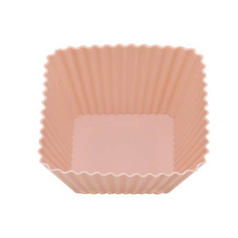 Силіконові форми для випічки мафінів та кексів, набір 10 шт, різні фігури, бірюзові – термостійкі, не прилипає, для духовки, мікро Бежевий, Квадратна