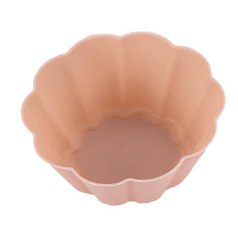 Силіконові форми для випічки мафінів та кексів, набір 10 шт, різні фігури, бірюзові – термостійкі, не прилипає, для духовки, мікро Бежевий, Ромашка