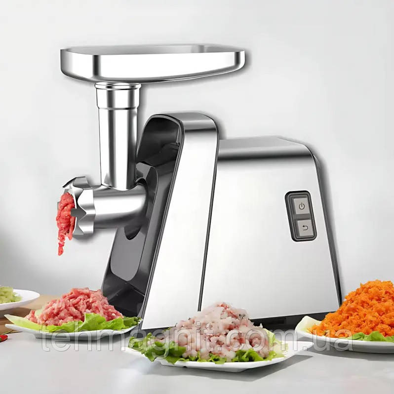 М'ясорубка електрична Rainberg RB-2271 3000 Вт з насадкою для томатів і шатківницею
