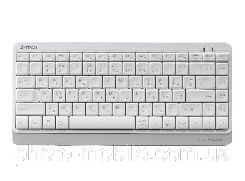 Клавіатура A4tech Fstyler FBK11, USB, бездротова (BT+2.4 ГГц), Bluetooth, мембранні клавіші White