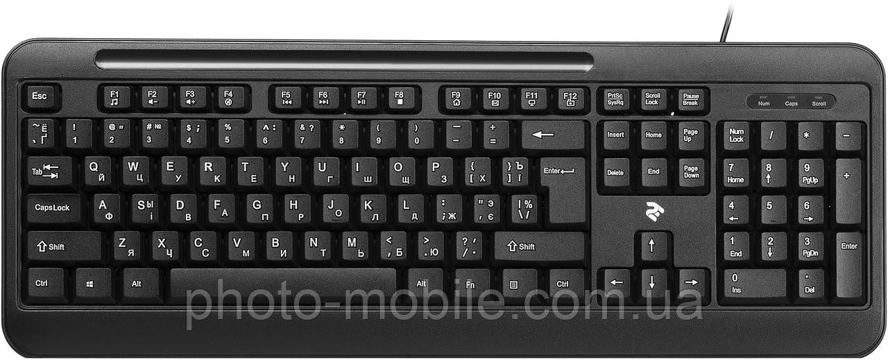 Клавіатура 2E KM1040, USB, 1.5 м Black