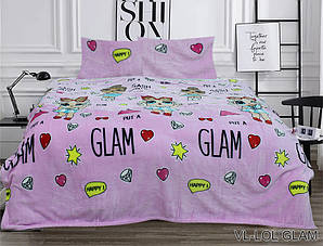 ТМ TAG Комплект постільної білизни велсофт (мікрофібра) LOL GLAM