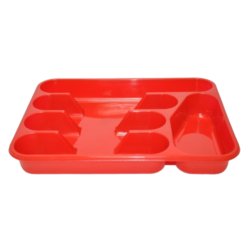 Лоток для столового приладдя пластик червоний 149-01 Ламела, фото 1