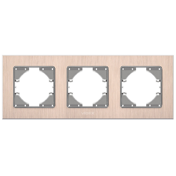 BINERA мідний алюміній Рамка горизонтальна 3-а Videx