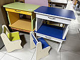Дитячий столик з шухлядою в асортименті регулюється по висоті (без стільчика), фото 2