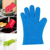 Силіконова рукавичка для кухні кухонна рукавиця прихватка для гарячого рукавиця термостійка 26.5х17 см