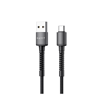 Кабель USB Type-C Havit HV-CB6197 2,1А 1м чорний, фото 5
