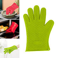 Силіконова рукавичка для кухні кухонна рукавиця прихватка для гарячого рукавиця термостійка 26.5х17 см