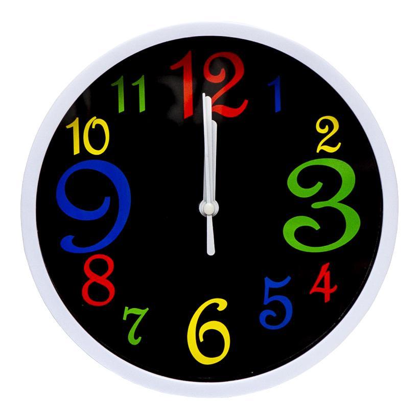 Годинник настінний №-26 на батарейках, матеріал пластик, розмір 19см, білий