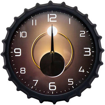 Годинник настінний №-80 на батарейках, матеріал пластик, розмір 33см, чорні
