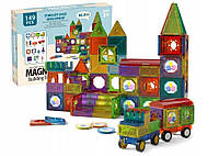 Детский магнитный конструктор 3D на 149 деталей STEM