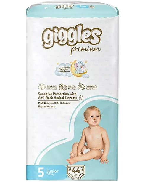 Підгузки дитячі Giggles Premium 5 Junior 11-25 кг (44 шт)