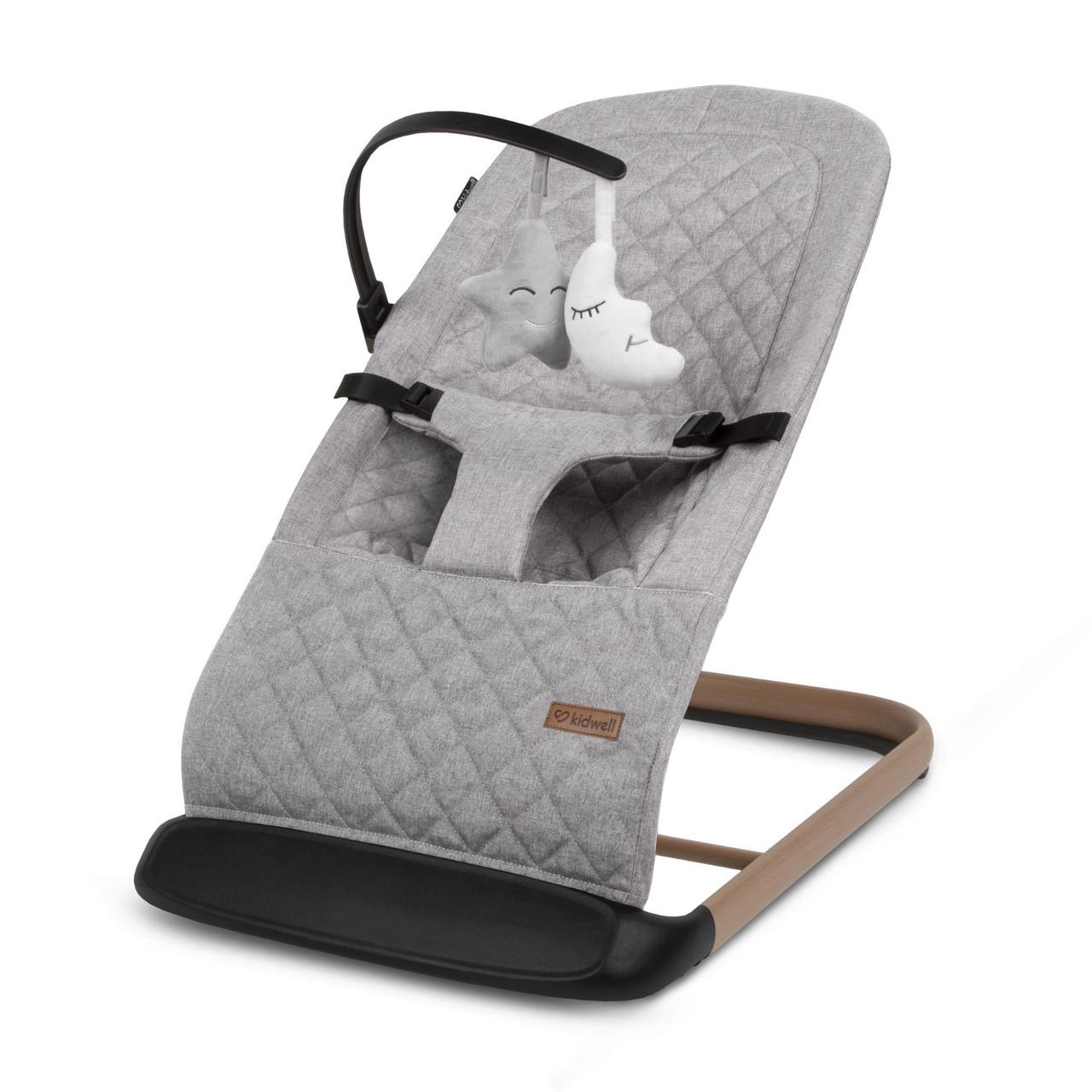Крісло-качалка Kidwell LARO Full Grey/Wooden
