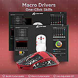 Мишка ATTACK SHARK X6 Red + Док-станція RGB | Сенсор PAW3395 | 65 годин акум, фото 5