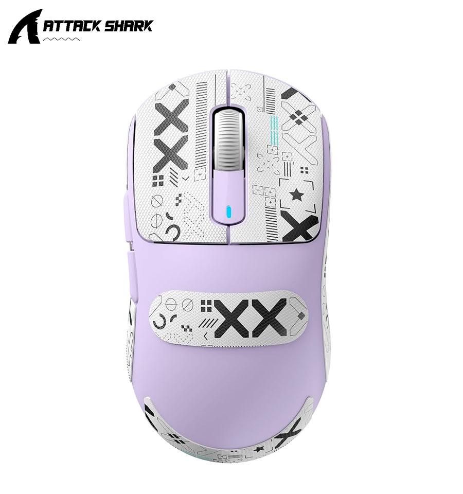 Бездротова мишка ATTACK SHARK X3 Purple | Сенсор PAW3395 | 65 годин акум, фото 1