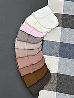 Шапки жіночі базові демісезонні в рубчик